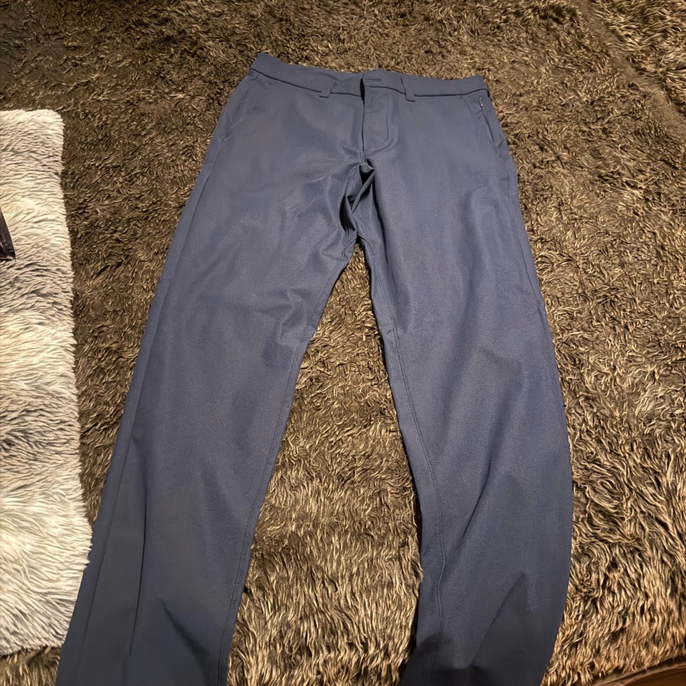 lululemon athletica Men's Dark Blue Dress Pants - Tailored Stretch Trousers